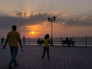 Cloudy and windy weather in UAE
