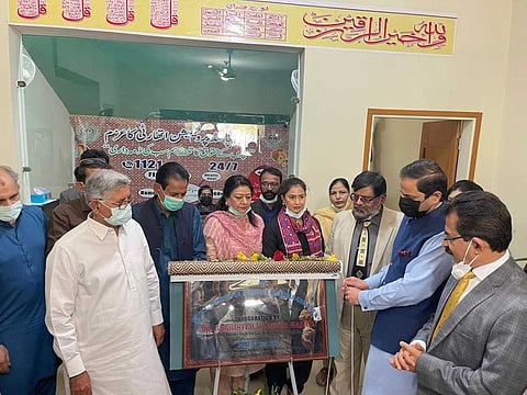 Sindh Law and Environment Adviser Barrister Murtaza Wahab inaugrates a shelter home for destitute children in Karachi.