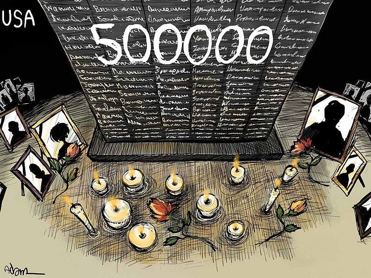 Half million deaths US COVID 500000