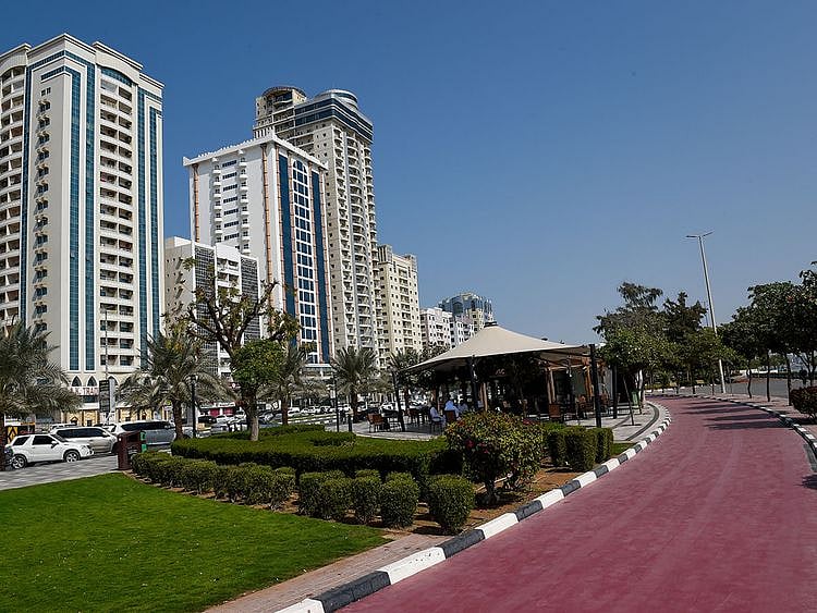 Stock RAK Ras Al Khaimah skyline market