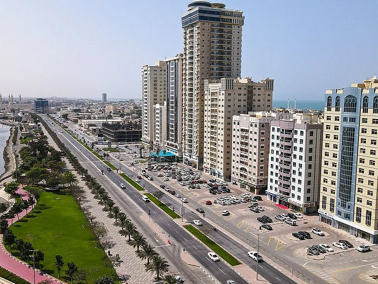 Stock RAK Ras Al Khaimah skyline