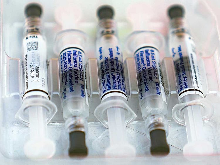 flu vaccine syringe