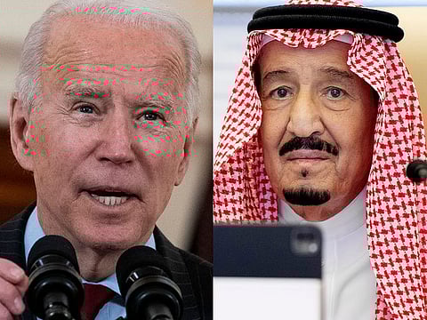 Saudi Arabia's King Salman and US President Joe Biden.
