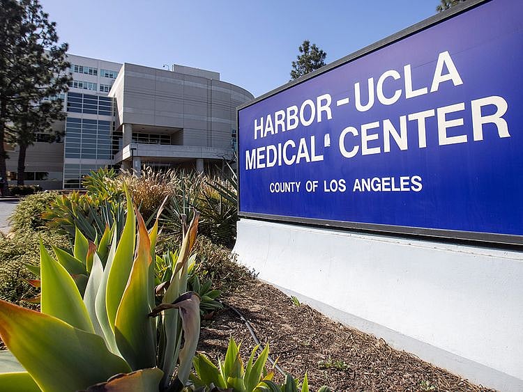General view of Harbor-UCLA medical Center, were Tiger Woods was taken following a single vehicle accident, in Torrance, California.       
