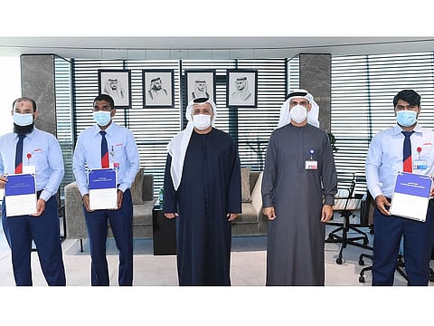 Four drivers were feted for their honesty by the RTA.