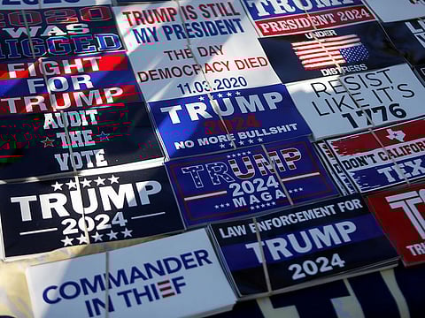 Memorabilia are shown for sale outside the Conservative Political Action Conference (CPAC) in Orlando, Florida, U.S. February 27, 2021.