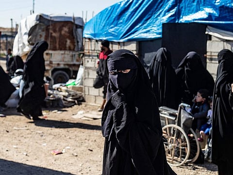 File photo:  Syrian families at the Al-Hol camp, in Hasakeh governorate of northeastern Syria. 