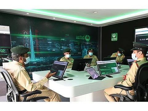 The appraisal meeting for Traffic Department at Dubai Police in progress.