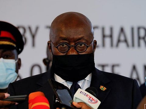 Ghana President Nana Akufo-Addo urged citizens of the West African state to ignore conspiracy theories surrounding coronavirus vaccines.