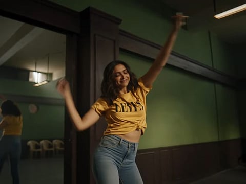 Deepika Padukone in the commercial for a popular clothing brand.