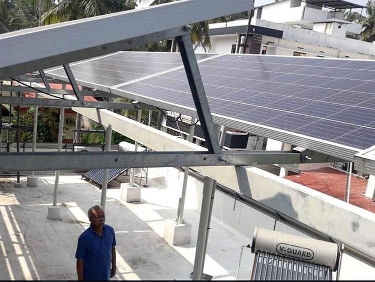 Solar panels Kerala house