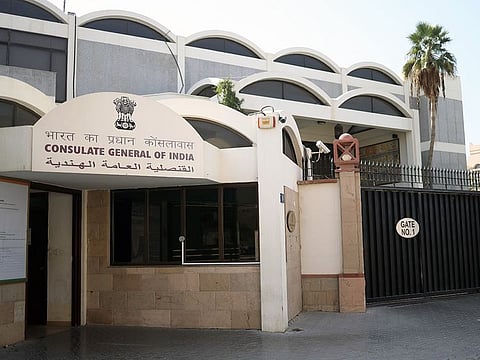 The Indian Consulate in Dubai. 