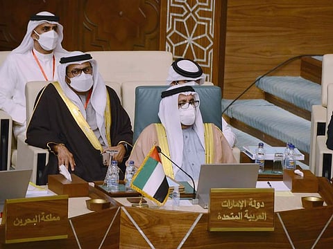 Khalifa Shaheen Al Marar, Minister of State, leads the UAE's  delegation at  the Arab League's ministerial meeting