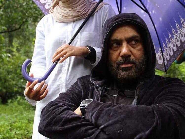 Omani director Dr Khalid Al Zadjali on set