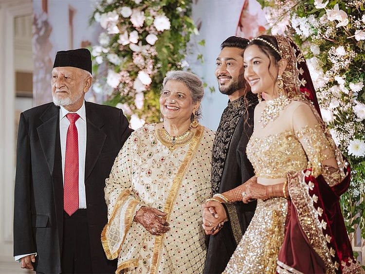Gauahar Khan with her father and family