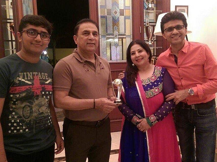 Anis Sajan with Gavaskar
