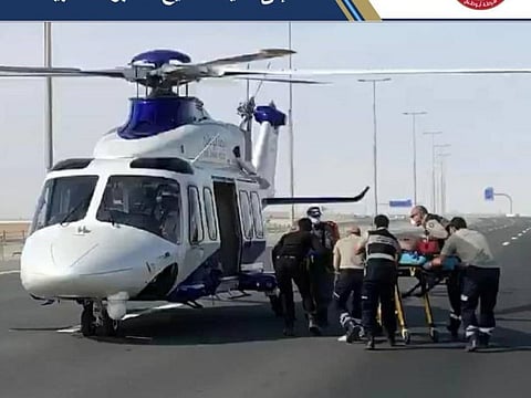 The accident occurred in a sandy stretch in Sweihan, and was reported to the Abu Dhabi Police Command and Control Centre.