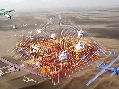 Bring on the magnetic shied to ward off drones. A Dubai company, Cusp, is putting its technology to a field test.