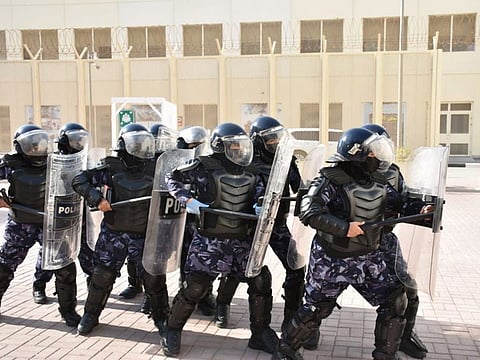 The all-women Special Weapons and Tactics team of Sharjah Police. The 10 commandos will be deployed for anti-riot operations.