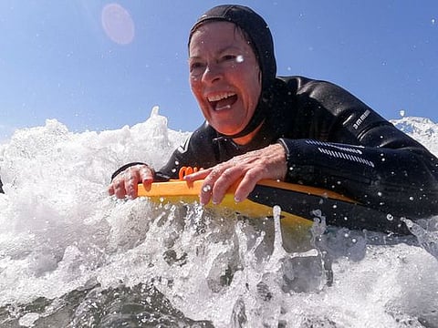 Photos: Senior women find boogie boarding joy on California coast