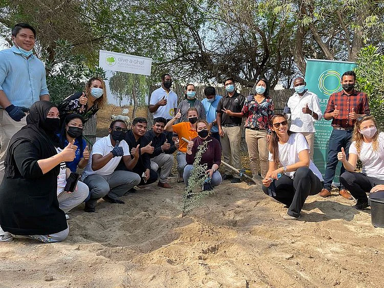 20 Ghaf saplings were planted in JA The Resort