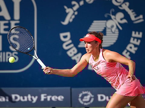 Elise Mertens, the 10th seed, had to sweat for more than two and-a-half fours to claw her way into the semi-finals of Dubai Duty Free Tennis Championships.