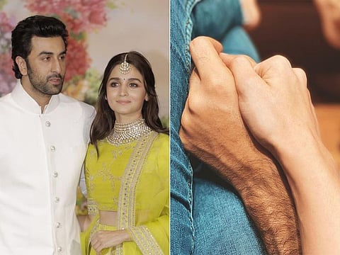 Ranbir Kapoor and Alia Bhatt. The actress posted a picture of them holding hands saying she missed the actor, who was diagnosed with COVID-19