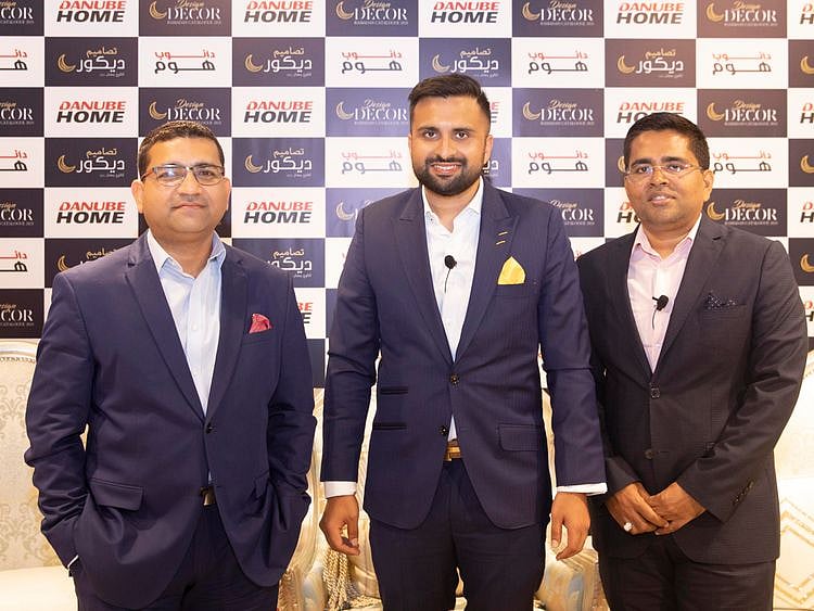 Adel Sajan, MD Danube Group, Shubhojit Mahalanobis, Director, Danube Home and Hospitality, and Sayed Habib, Director Business Development, Franchise and E-Commerce, Danube Home at the launch