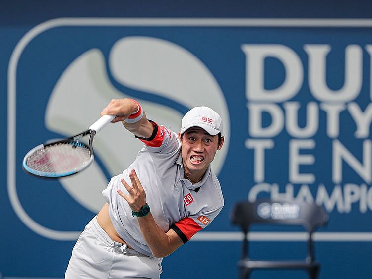 Kei Nishikori made it through in dubai