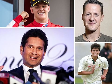 Mick and Michael Schumacher and Arjun and Sachin Tendulkar are two famous father-son duos in sports.
