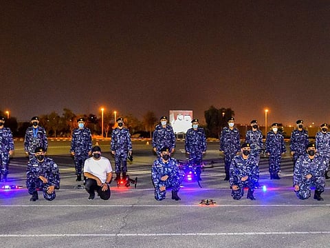 Sharjah police carried out a drill to test the efficacy of drones in real-life.