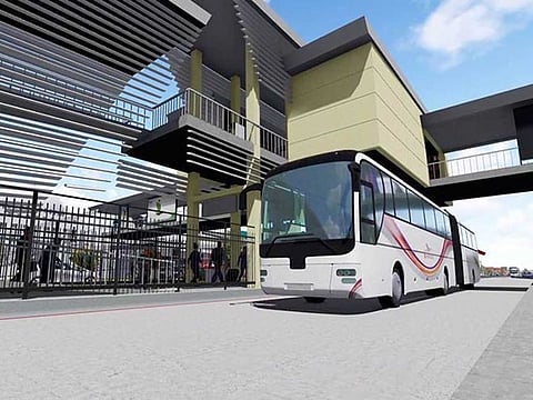 Artist's impression of Bus Rapid Transit (BRT) System in Karachi. 