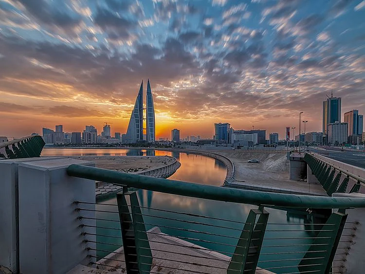 Stock Manama Bahrain skyline