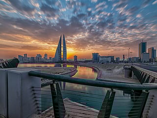 Manama city, Bahrain. The campaign comes as part of the new restrictions imposed by the Kingdom to stamp out a recent spike in COVID-19 infections. Initially imposed until June 25, authorities had extended the measures by one more week to July.