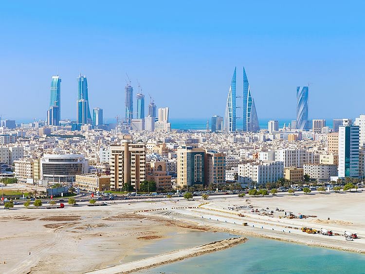Stock Manama Bahrain skyline