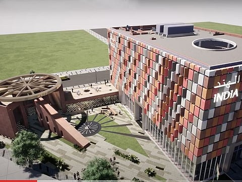 An artist's impression of the design of the India pavilion at Expo 2020 Dubai.