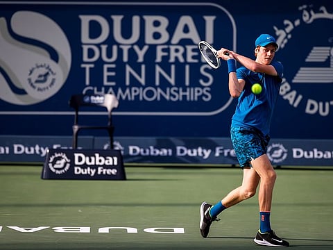 Italian teen Jannik Sinner on his way to an upset win over Robert Bautista-Agut, a former champion, to make the quarter finals on Wednesday.