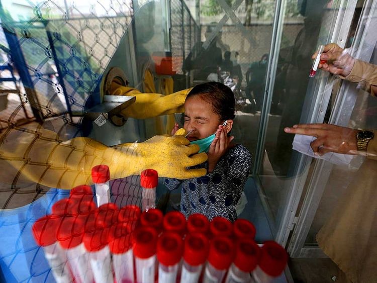 Pakistan nasal swab covid