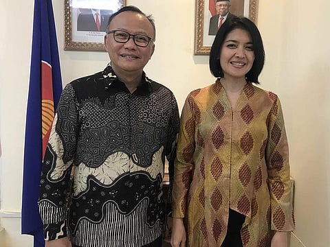 Indonesian Consul General in Dubai  K. Candra Negara with his wife Novita.