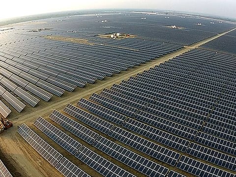 An aerial view of the Quaid eAzam Solar Power Park in Bahawalpur.