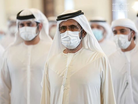 His Highness Sheikh Mohammed Bin Rashid Al Maktoum, Vice President and Prime Minister of the UAE and Ruler of Dubai performed his brother’s funeral prayers.