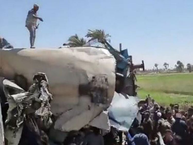 Two trains collided south of Cairo