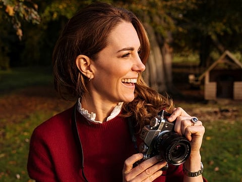 Catherine, Duchess of Cambridge, is seen in this handout photo released by the Kensington Palace in Britain. 