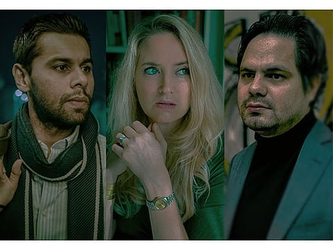 From left: Asad Raza Khan, Lydia DeMedeiros and Arjun Burman 