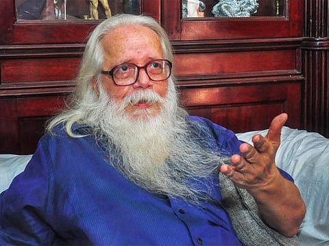 Former ISRO scientist Nambi Narayanan speaks to media, in Thiruvananthapuram, Friday, September 14, 2018.