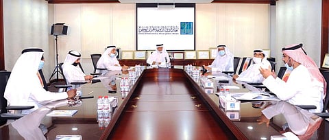 A meeting of the award’s organising committee at its headquarters in Al Mamzar.