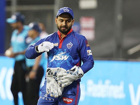 Rishabh Pant, caption of Delhi Capital, during match 2 of the IPL 2021 between Chennai Super Kings and Delhi Capitals held at the Wankhede Stadium Mumbai on the 10th April 2021.