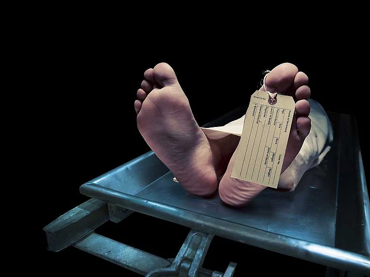 Stock Suicide dead body morgue