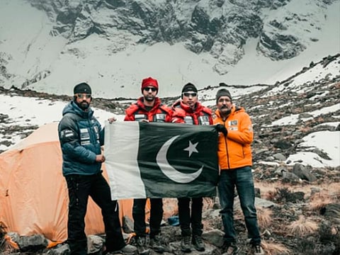 The four-member Pakistani team that successfully completed the Annapurna expedition.