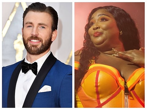 Chris Evans and Lizzo